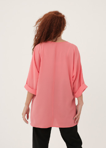 Персикова демісезонна легка блуза-туніка з креп-шифону INNOE Блуза