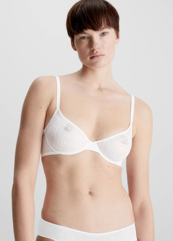 Білий балконет бюстгальтер Calvin Klein з кісточками поліамід