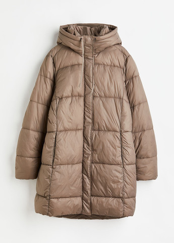 Темно-бежевая демисезонная куртка подовжена H&M