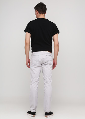 Светло-серые кэжуал демисезонные прямые брюки RedPoint