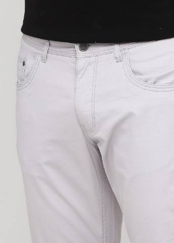 Светло-серые кэжуал демисезонные прямые брюки RedPoint