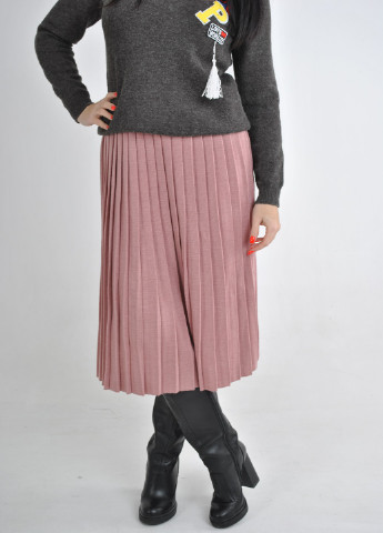 Розовая однотонная юбка Berta Lucci
