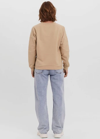 Бежевый свитшот Vero Moda однотонный (245183741)