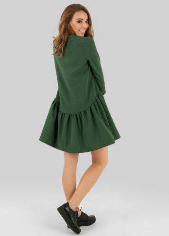 Оливковое (хаки) кэжуал платье Azuri однотонное