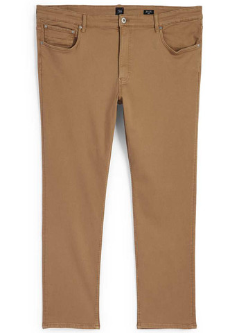 Светло-коричневые демисезонные зауженные джинсы C&A