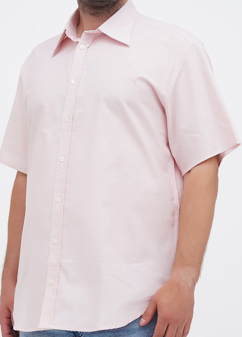 Светло-розовая кэжуал рубашка однотонная Bison