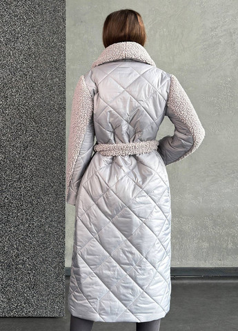 Серая зимняя куртка куртка-пальто No Brand