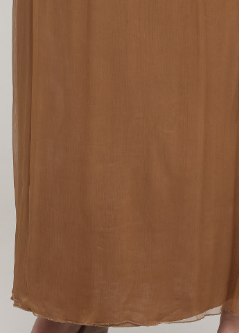Коричневая кэжуал однотонная юбка Linea Tesini а-силуэта (трапеция)
