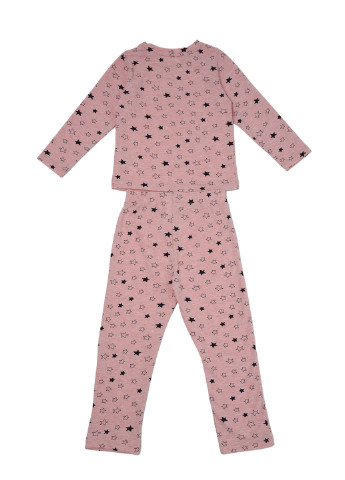 Светло-розовая всесезон пижама (лонгслив, брюки) лонгслив + брюки Trendyol