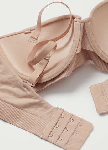 Бежевий балконет бюстгальтер H&M з кісточками поліамід