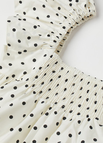 Білий кежуал сукня а-силует H&M в горошок