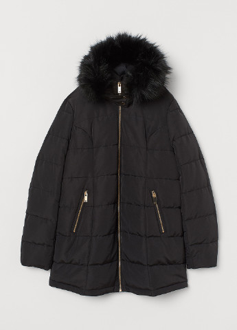 Черная зимняя куртка для беременных H&M
