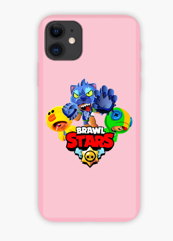Чехол силиконовый Apple Iphone X Леон Волк Бравл Старс (Leon Werewolf Brawl Stars) (6129-1702) MobiPrint (219504495)