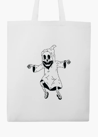 Еко сумка шоппер біла Скелет (Skeleton) (9227-2085-WT2) Еко сумка шоппер біла 41*35 см MobiPrint (219151186)