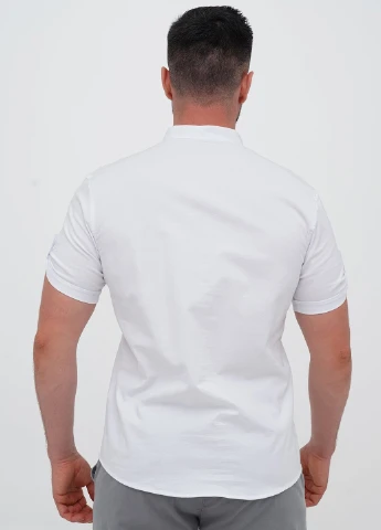 Белая кэжуал, классическая рубашка однотонная Trend Collection