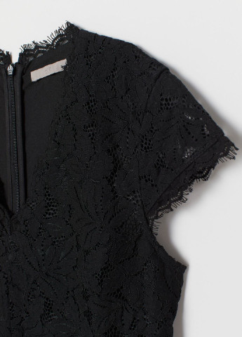 Черное кэжуал платье H&M однотонное