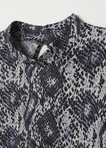 Темно-синя кежуал сукня сукня-водолазка H&M зміїний