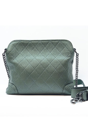 Стильна сумка крос-боді зелена середня повсякденна шкіряна 13828 Fashion сумка (225899832)