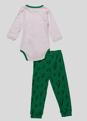 Зелений демісезонний комплект (боді, брюки) Albimini