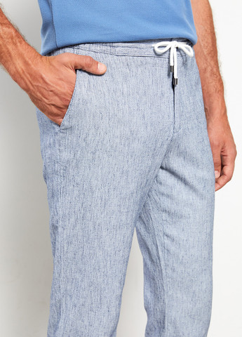 Голубые кэжуал демисезонные зауженные брюки LC Waikiki