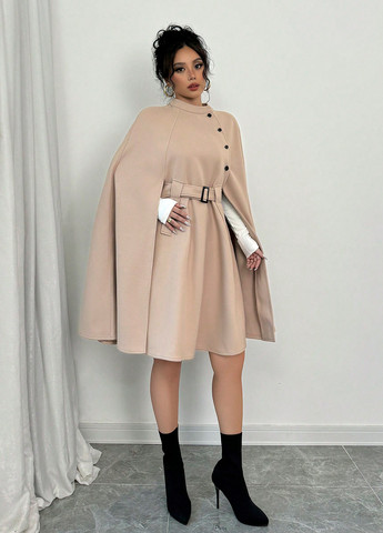 Бежеве демісезонне Пальто кейп SHEIN