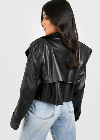 Чорна демісезонна куртка Boohoo