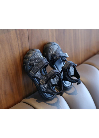Черные кэжуал стильные сандалии для мальчика DobraMAMA