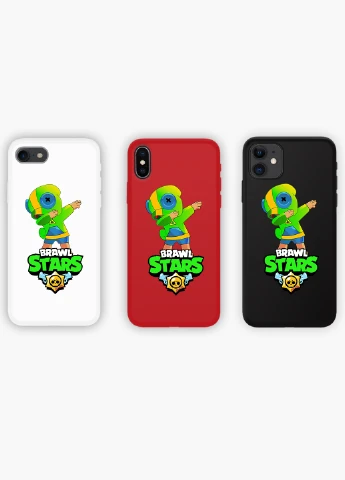 Чохол силіконовий Apple Iphone 8 plus Зелений Леон Бравл Старс (Green Leon Brawl Stars) (6154-1705) MobiPrint (219507587)