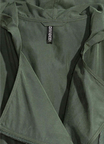 Парка H&M однотонная темно-зелёная кэжуал