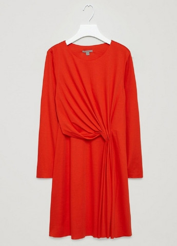 Оранжево-красное кэжуал платье Cos однотонное