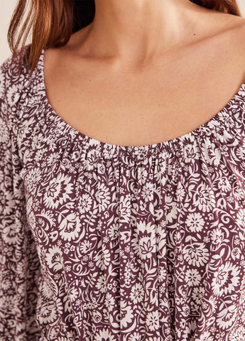 Комбинированное кэжуал платье а-силуэт Boden с цветочным принтом