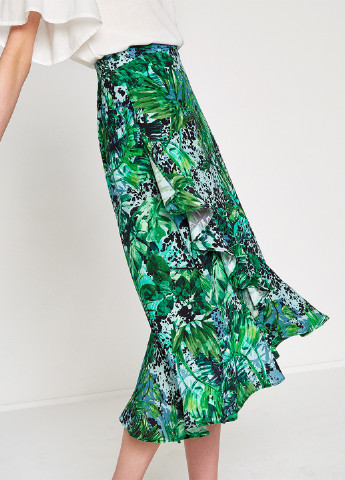 Зеленая кэжуал юбка KOTON на запах