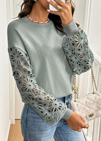 Сіро-зелений демісезонний джемпер джемпер SHEIN