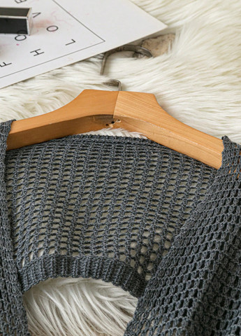 Темно-сіра пляжна сукня силуетна, з відкритою спиною SHEIN однотонна