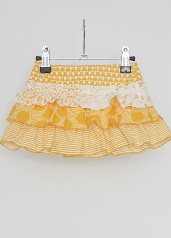 Желтая кэжуал в горошек юбка Mandarino мини
