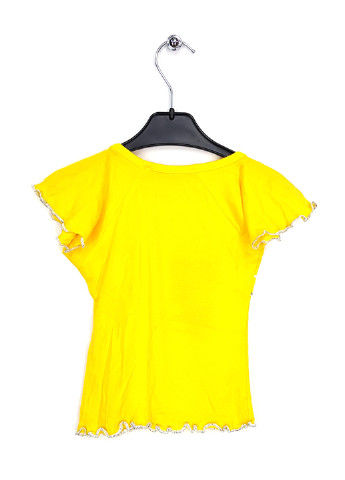 Желтая однотонная блузка Puledro летняя