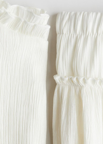 Молочный летний костюм (топ, юбка) H&M