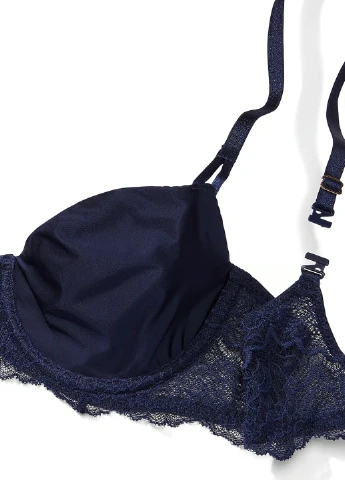 Темно-синій демісезонний комплект (бюстгальтер, трусики) Victoria's Secret