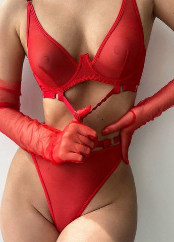 Красный демисезонный комплект (бюстгальтер, трусики) NOVA VEGA