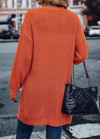 Оранжевый демисезонный кардиган SHEIN