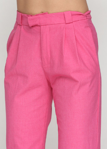 Розовые классические демисезонные прямые брюки Zara
