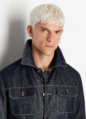 Темно-синя демісезонна куртка Armani Exchange