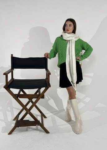 Зеленый демисезонный свитер женский молочный Avrile