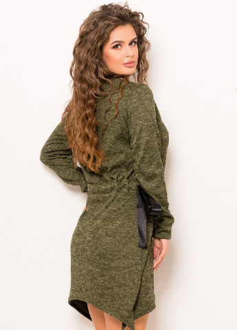 Оливковое (хаки) кэжуал платье Issa меланжевое
