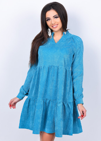 Голубое кэжуал платье Turika однотонное