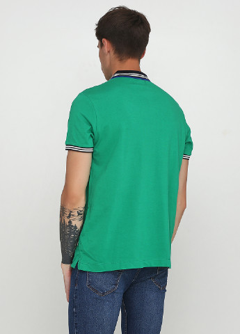 Зеленая футболка-поло для мужчин SELA с надписью