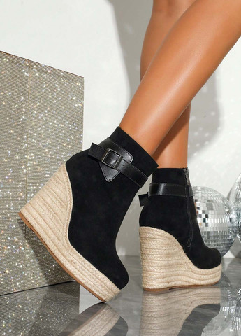 Черные демисезонная ботильоны SHEIN