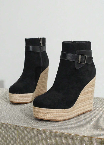 Черные демисезонная ботильоны SHEIN