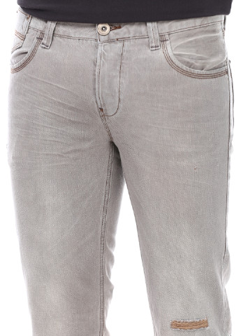 Серые демисезонные прямые джинсы Colin's