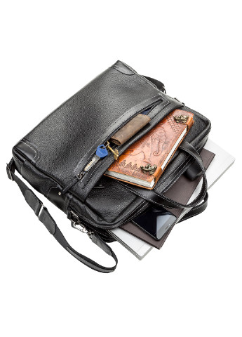 Мужская кожаная сумка для ноутбука 37х31х8 см Shvigel (252412579)